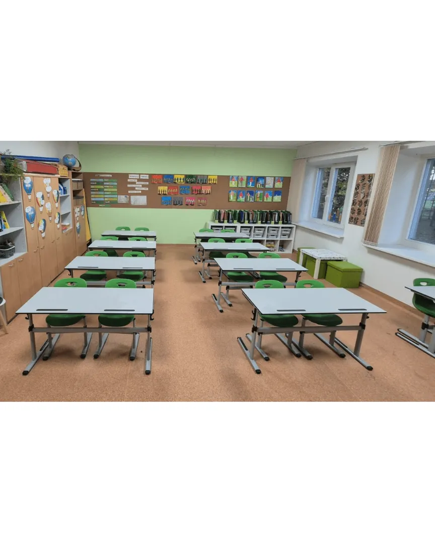 Reguliuojamo aukščio dvivietis stalas ATLANTIK - Pikade School